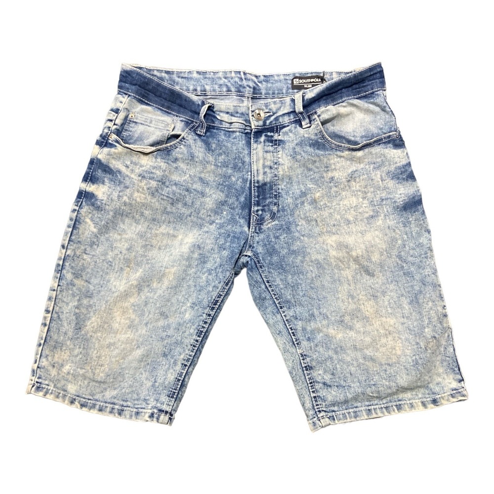 Southpole Denim Shorts Mens Size 32‎ Slim Fit Stone Wash Skater Distressed
